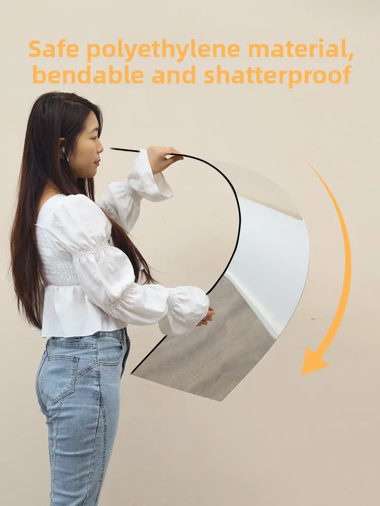 Acrylic Full Body Mirror Self Adhesive Batoom Home Use High Defn No Punching Required for Batoom And eup Use