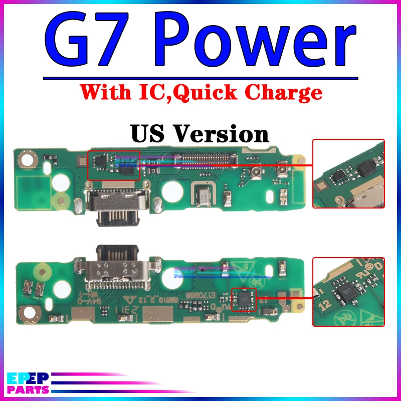 Usb Dock Charger for Motorola Moto G6 G7 G8 Power Plus Play Lite Us Brazil Version Charging Board Module Flex Connector Ports