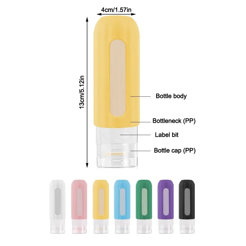 90 ml Silikon nachfüllbare Flaschen Squeeze große Kapazität Duschgel Lotion Flasche sichtbares Design Shampoo Unterabfüllung Reise