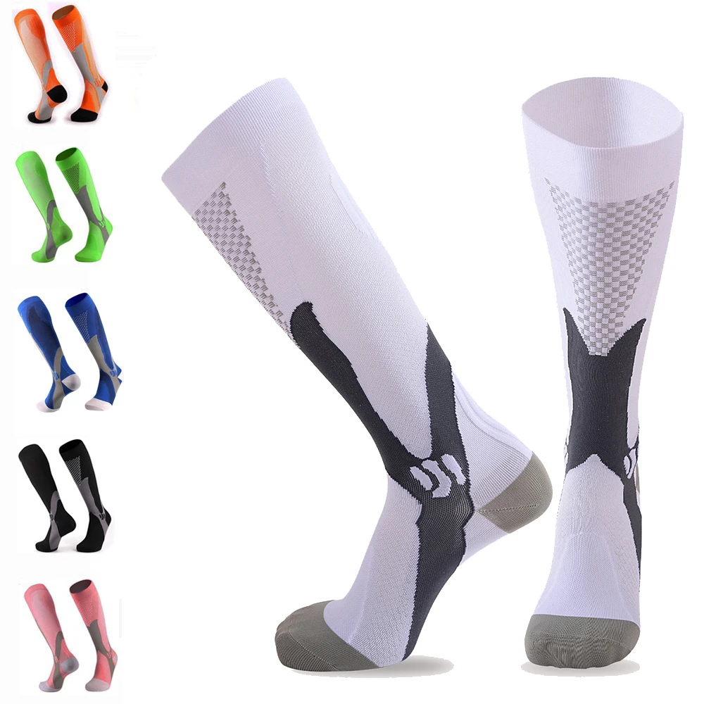 

Профессиональные спортивные компрессионные носки для мужчин и женщин 20-30 мм рт. ст., носки для бега и медсестры для варикозного расширения вен, беговые велосипедные дорожные носки