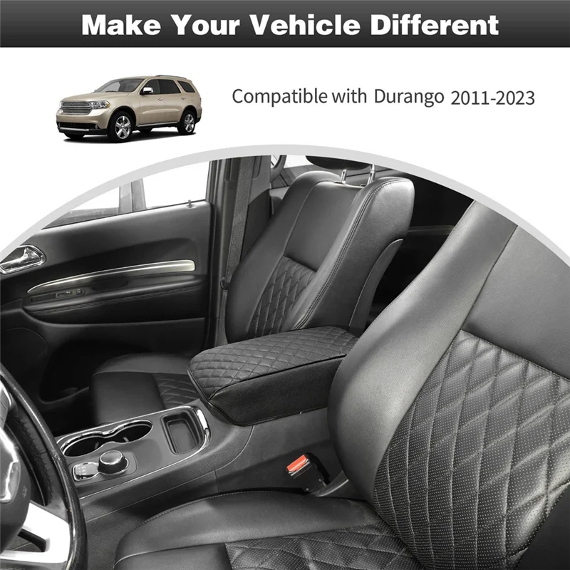

A029-Center Console Armrest Box Cover Armrest Protector Pad Interior Accessories For Dodge Durango 2011-2023