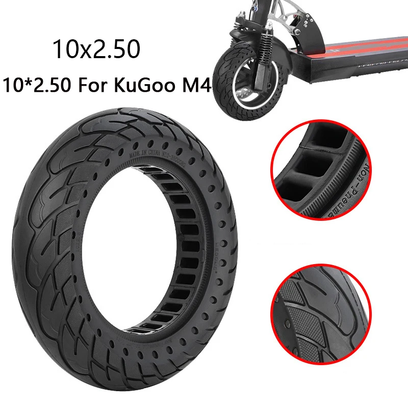 

Scooter Tyre 10 Inch 10x2.50 Solid Tire 10*2.50 For KuGoo M4 Electric Scooter Universal Honeycomb Tubeless Tyre Parts