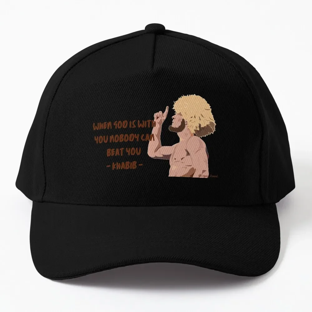 Khabib Nurmagomedov If God Is With You Nobody Can Beat You Baseball Cap sun hat summer hats Luxury Woman Hat Men'S