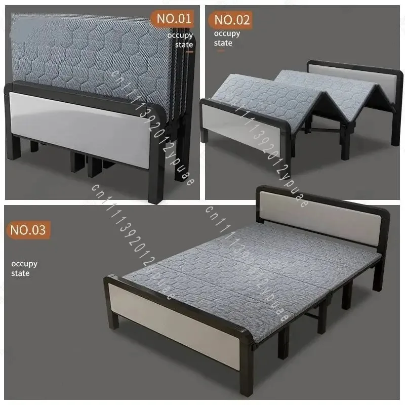 Modern Extendable Foldable Metal Frame Single Bed, Portable Sleeping Cot for Office, Outdoor, Hospital & School Rest Use