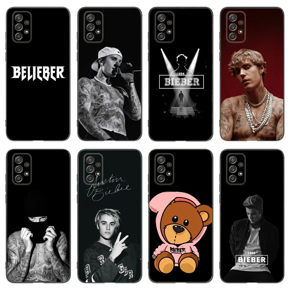 Singer J-Justin B-Bieber Phone Case For Samsung Galaxy A13,A21s,A22,A31,A32,A52,A53,A71,A80,A91 Soft Black Phone Cover