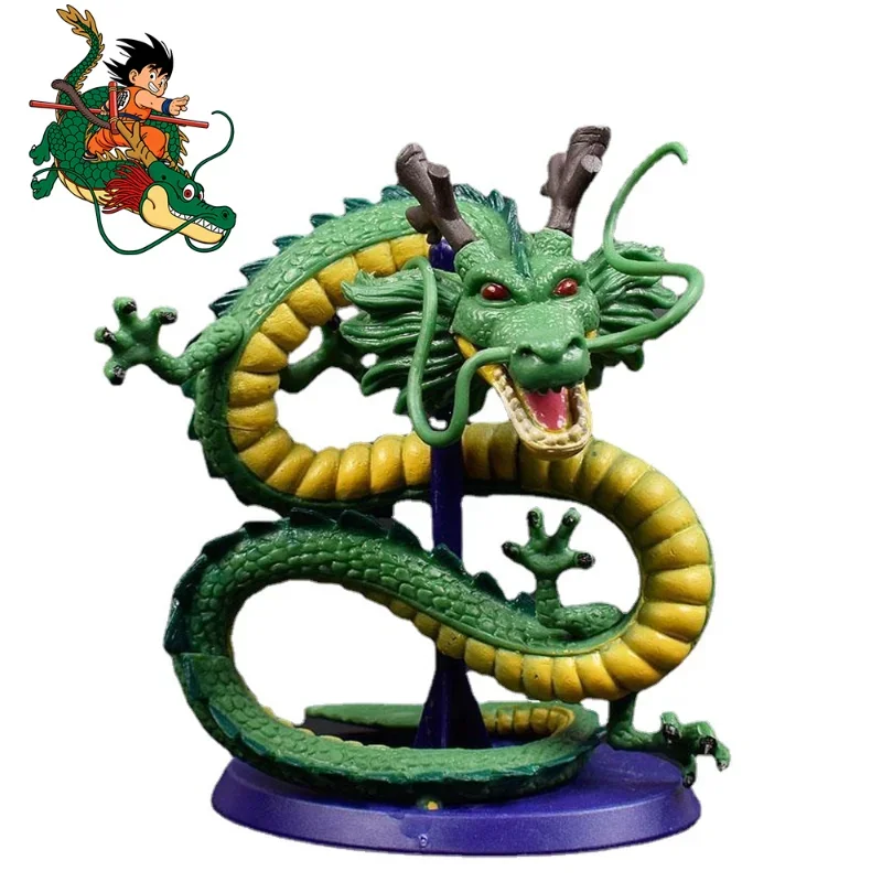 11Cm Dragon Ball Cyan Dragon Handmade Model Decoration Dragon Ball Z Anime Shenron Doll Toy Ornaments Children Boy Birthday Gift