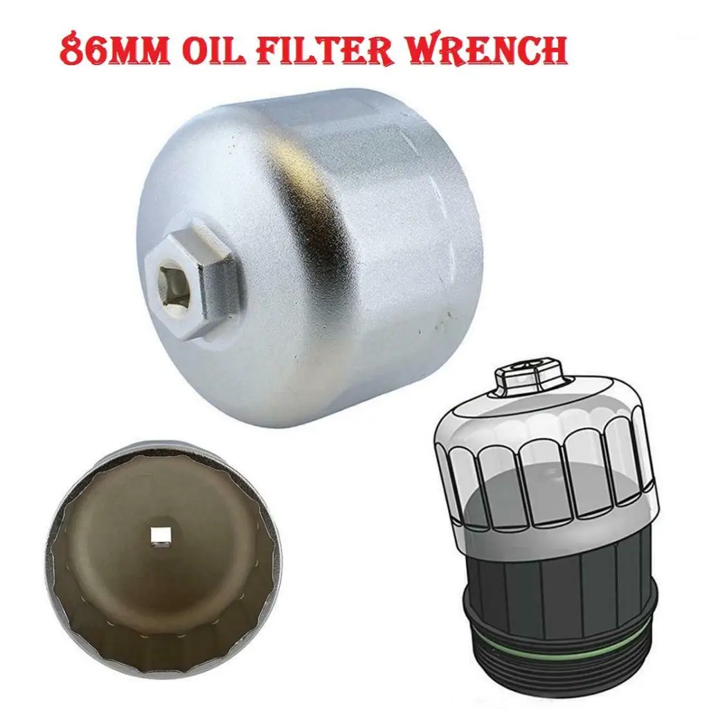 

86mm 16 Flutes Oil Filter Swivel Wrench fits Volvo 3/8-Inch Drive Heavy Duty