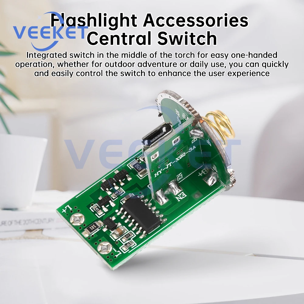 6-8.4V Dual Lithium Flashlight 10W LED Drive Board 3 Modes PCB Circuit Board DIY Accessories J922B