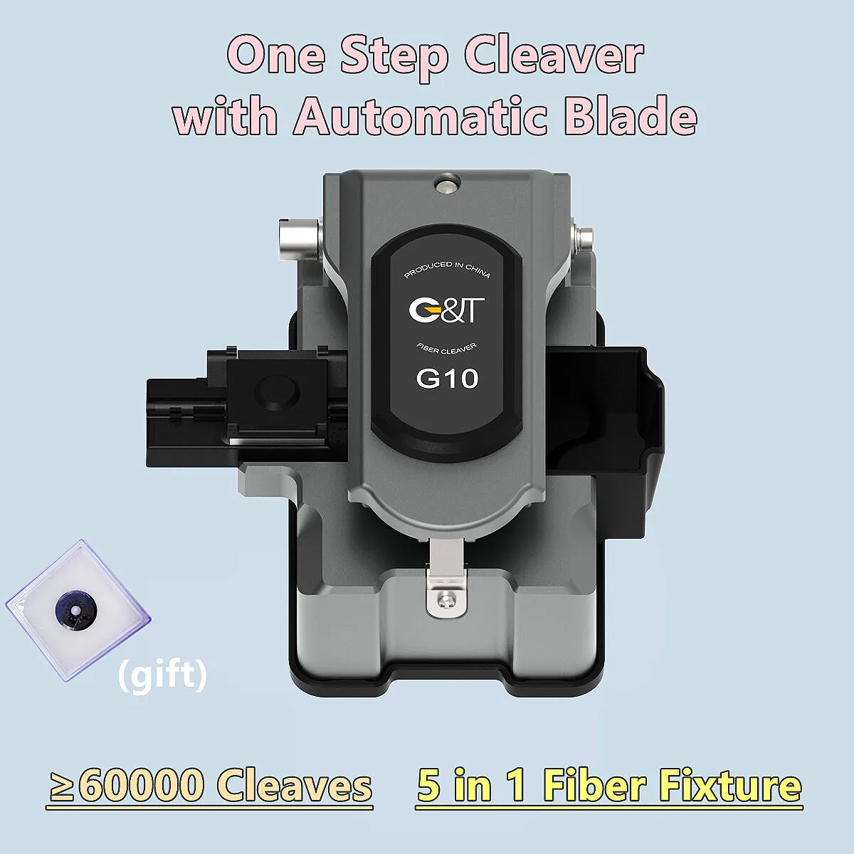 

2023 Newest One Step Fiber Cleaver Automatic Optical Fiber Cutting Machine Automatic with Automatic Rotating Blade 60000 Cleaves