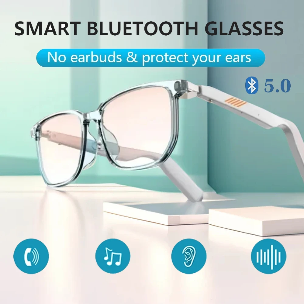 

Smart 3D Anti-Blue Voice Control Glasses Wireless Bluetooth Sunglasses Hands-Free Calling TWS Music Sports Waterproof Eyeglasses