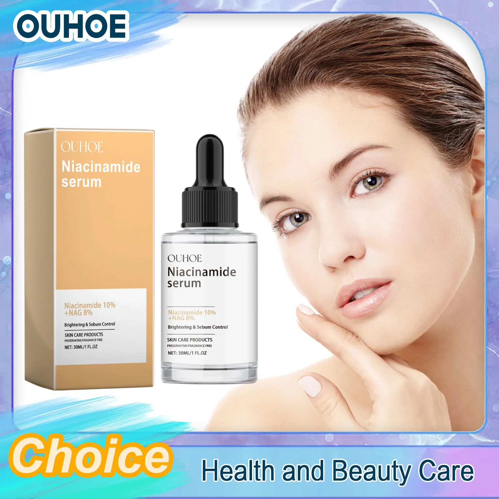 Nicotinamide Face Serum Original Brightening Moisturizing Smoothing Refresh Shrink Pores Facial Essence Liquid Glowing Skin Care