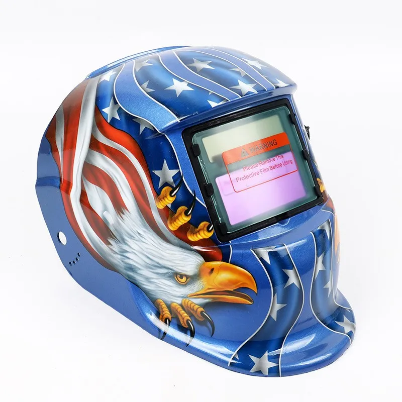 Welding helmet super large screen dual LCD argon arc welder protective helmet head-mounted automatic darkening welding mask