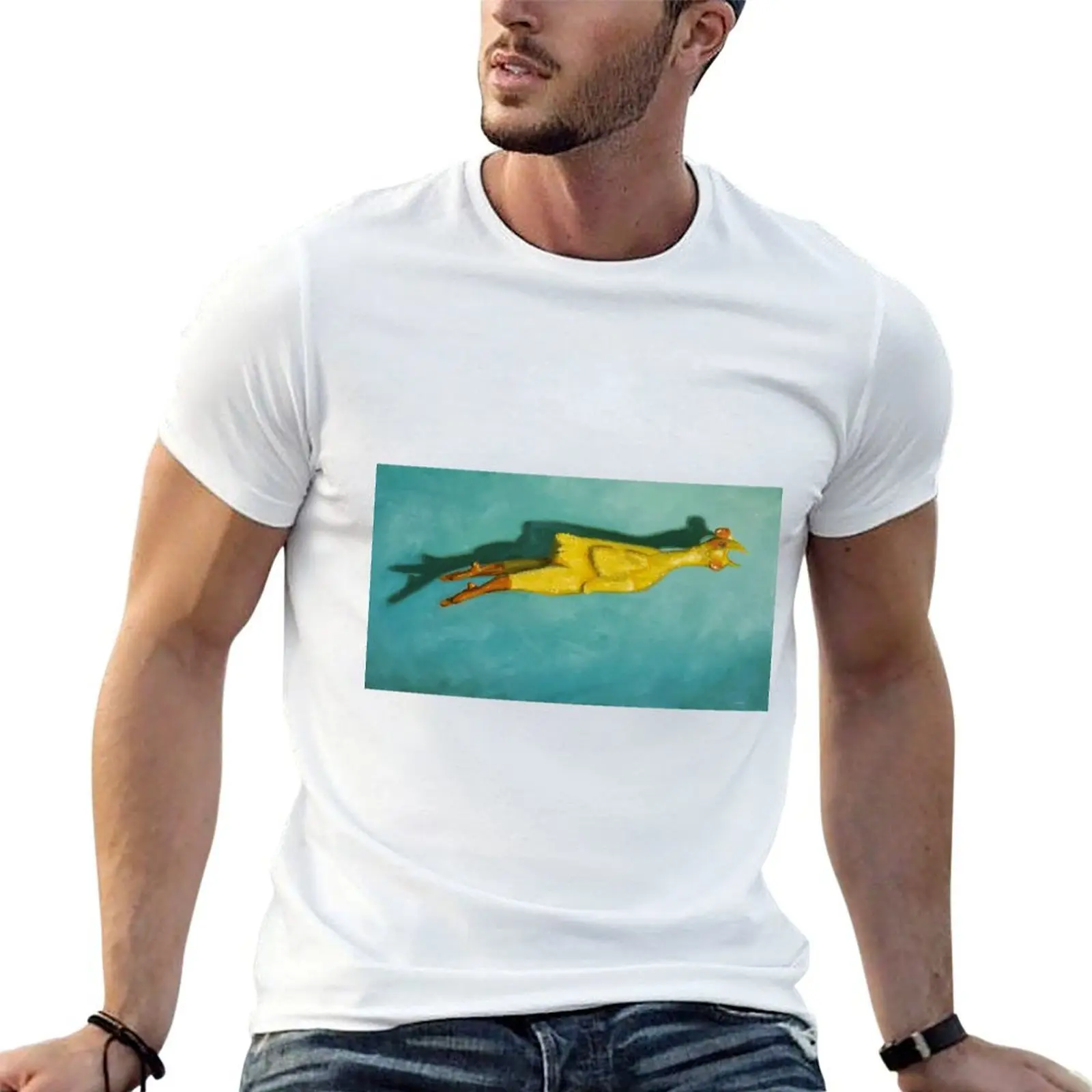 

Rubber Chicken Oil Painting T-Shirt man t shirts graphic printed t shirts for man t shirts for man cotton soft T-shirt