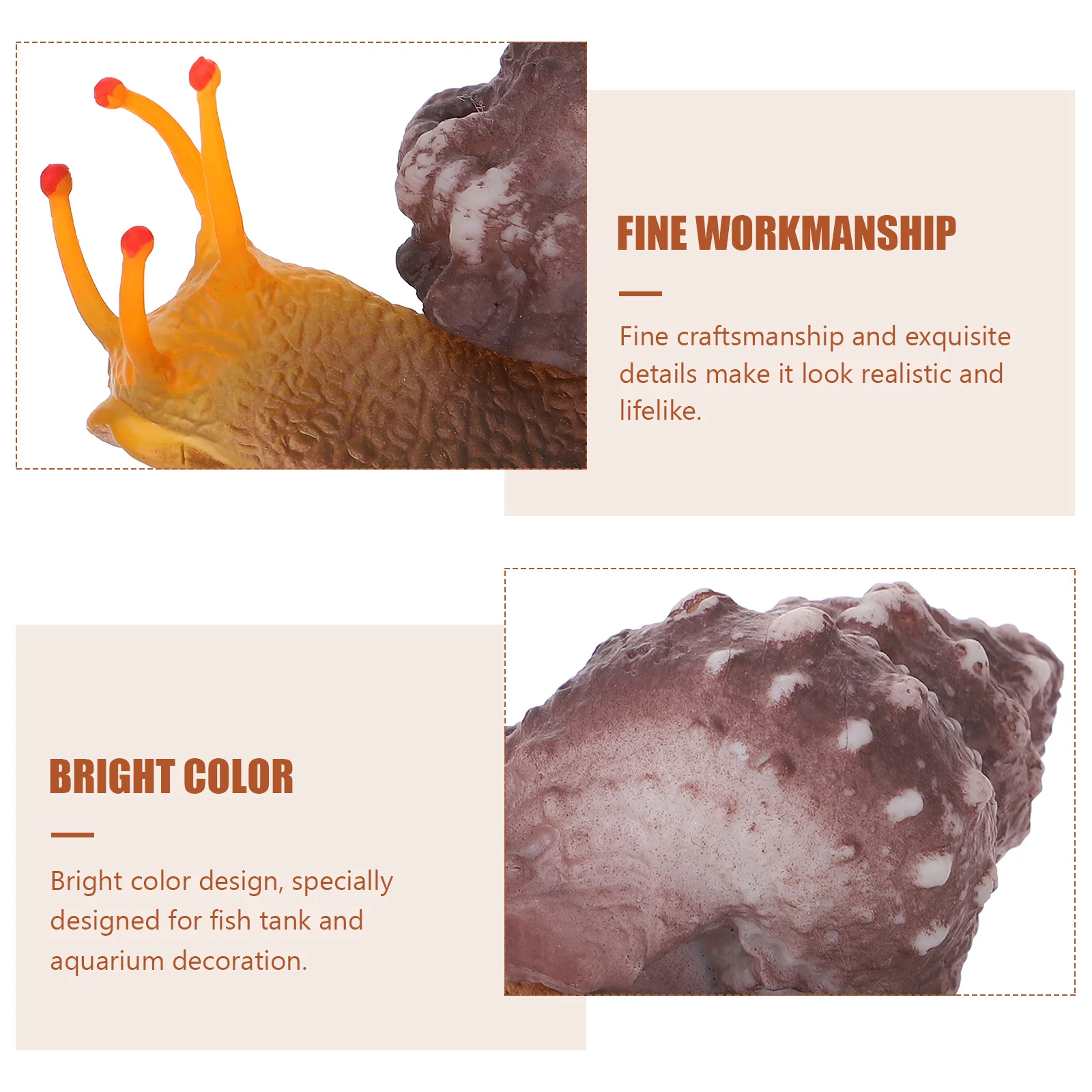 

Simulation Snail Craft Plastic Snail For Fish Tank Decorations Aquarium Landscaping Home Decor Pet Supplies