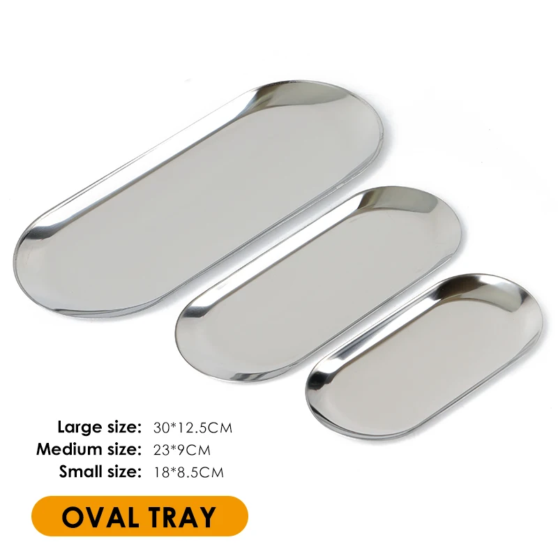 1pc Stainless Steel Surgical Dental Tray Medical Tools Storage Trays Disinfection Plate Tattoo Cosmetic Tool Organizer