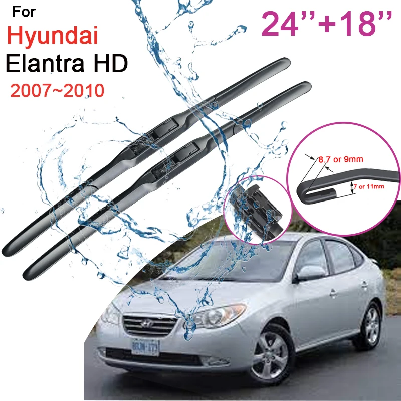 

Автомобильная щетка стеклоочистителя для Hyundai Elantra HD 2007 ~ 2010, стеклоочистители переднего ветрового стекла, автомобильные аксессуары J U Hook Type ...