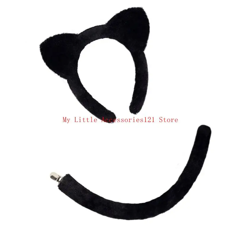 

Furry Animal Ear Hairband Childrens Role Play Dressing Up Party Supplies Halloween Theme