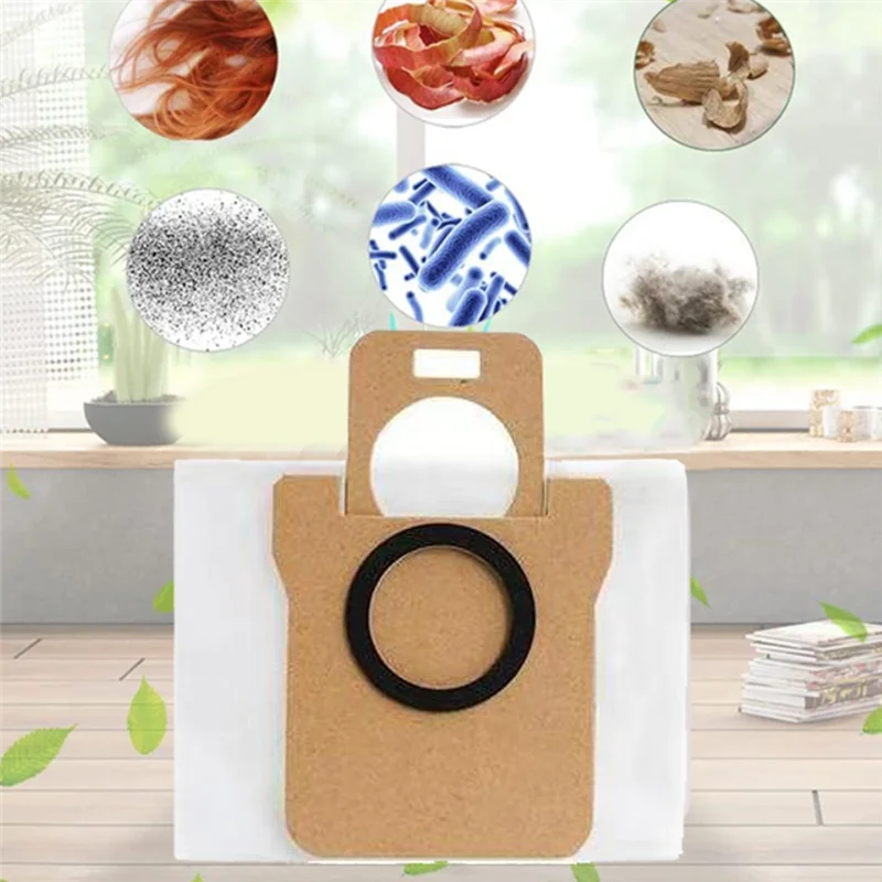 جديد 8 قطعة كيس لجميع الغبار لـ Xiaomi Robot Vacuum X10+، Mijia Omni 1S، B101CN / Dreame Bot S10 S20 Pro، X10 L10 L10S Ultra Vacuum