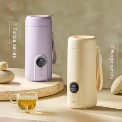 Hervidor eléctrico portátil de 550ML, tetera inteligente multifunción con temperatura ajustable, 220V