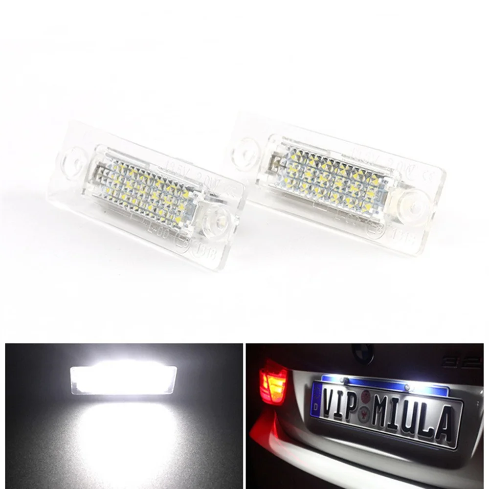 2PCS/set LED License Plate Light For VW Passat Combi/Variant 06-08 VW Caddy 04-/VW Golf plus 05-/VW Jetta 06-