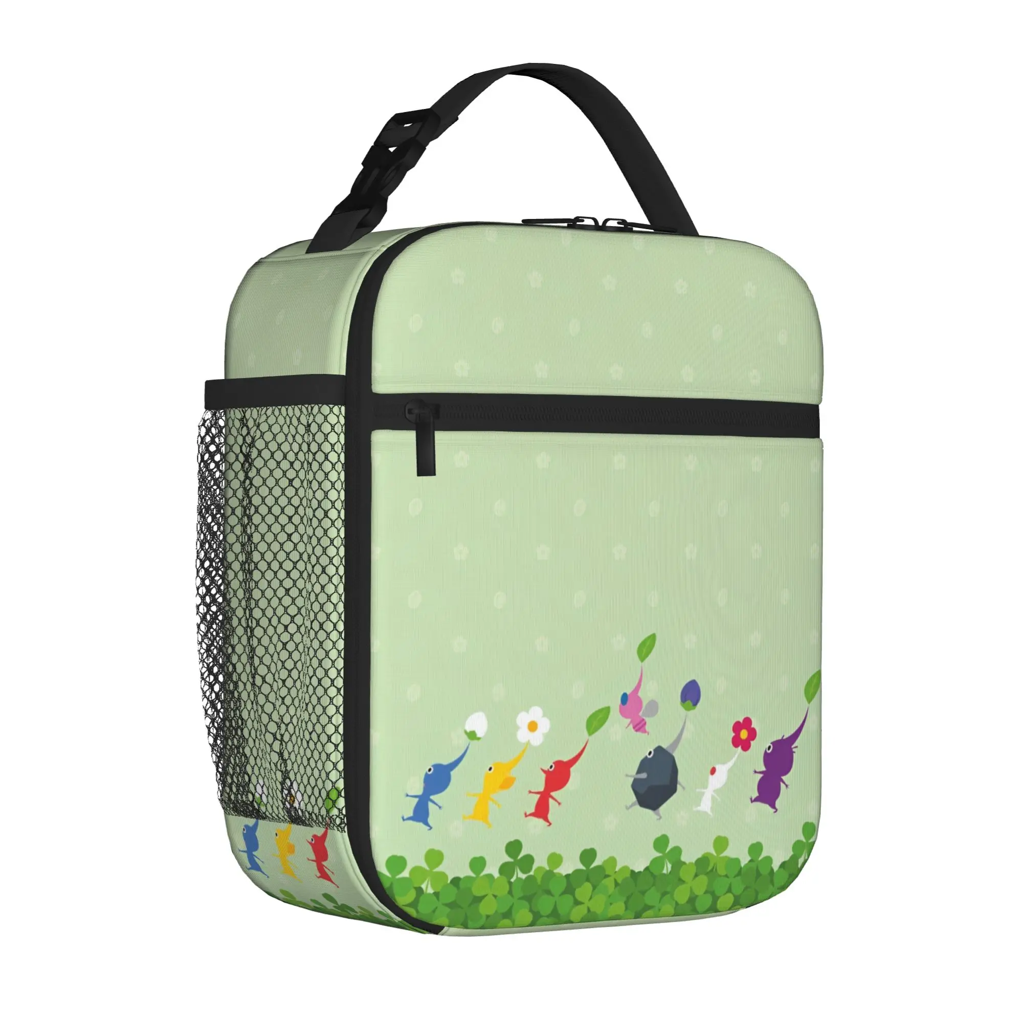 bolsa-termica-isolada-para-almoco-pikmins-family-cute-fun-para-escritorio-jogos-anime-refrigerador-termico-portatil-grande-capacidade-sacos-bento