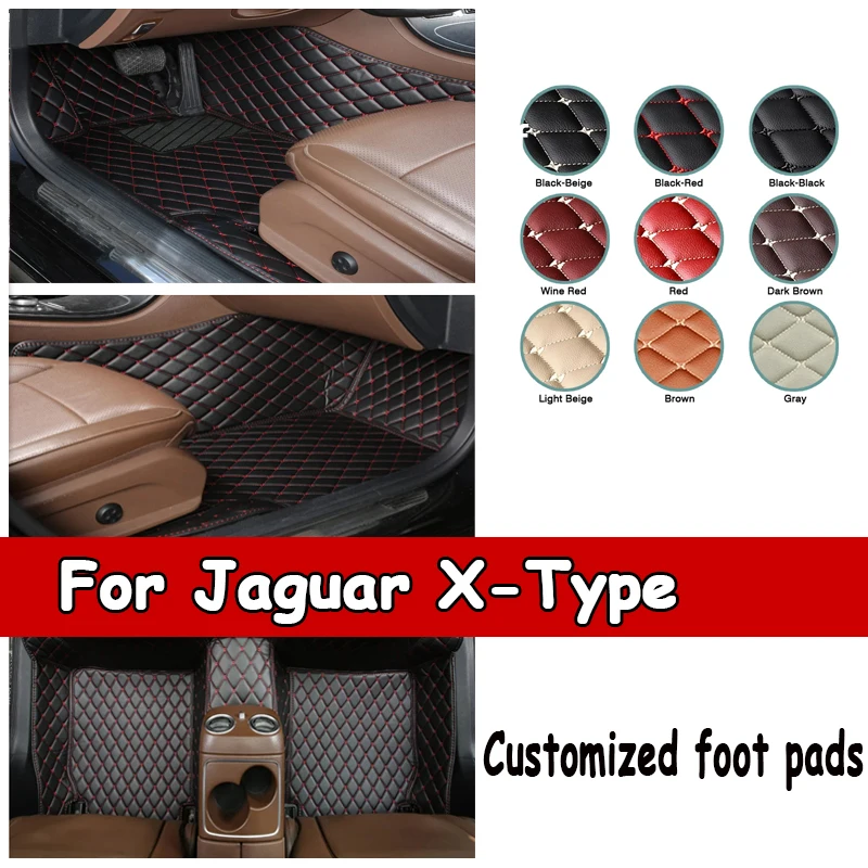 

Автомобильные коврики для Jaguar X-Type XTYPE X TYPE 2002 ~ 2009, комплект кожаных ковриков, антигрязные подушечки, автомобильные аксессуары, детали интерьера 2003 г.