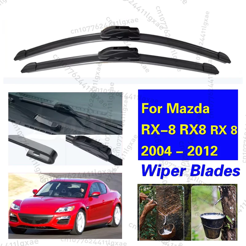 

Car Front Windshield Wiper Blades For Mazda RX-8 RX8 RX 8 2004 - 2012 Windscreen Window Auto Accessories U J Hook Arm 20"+18"