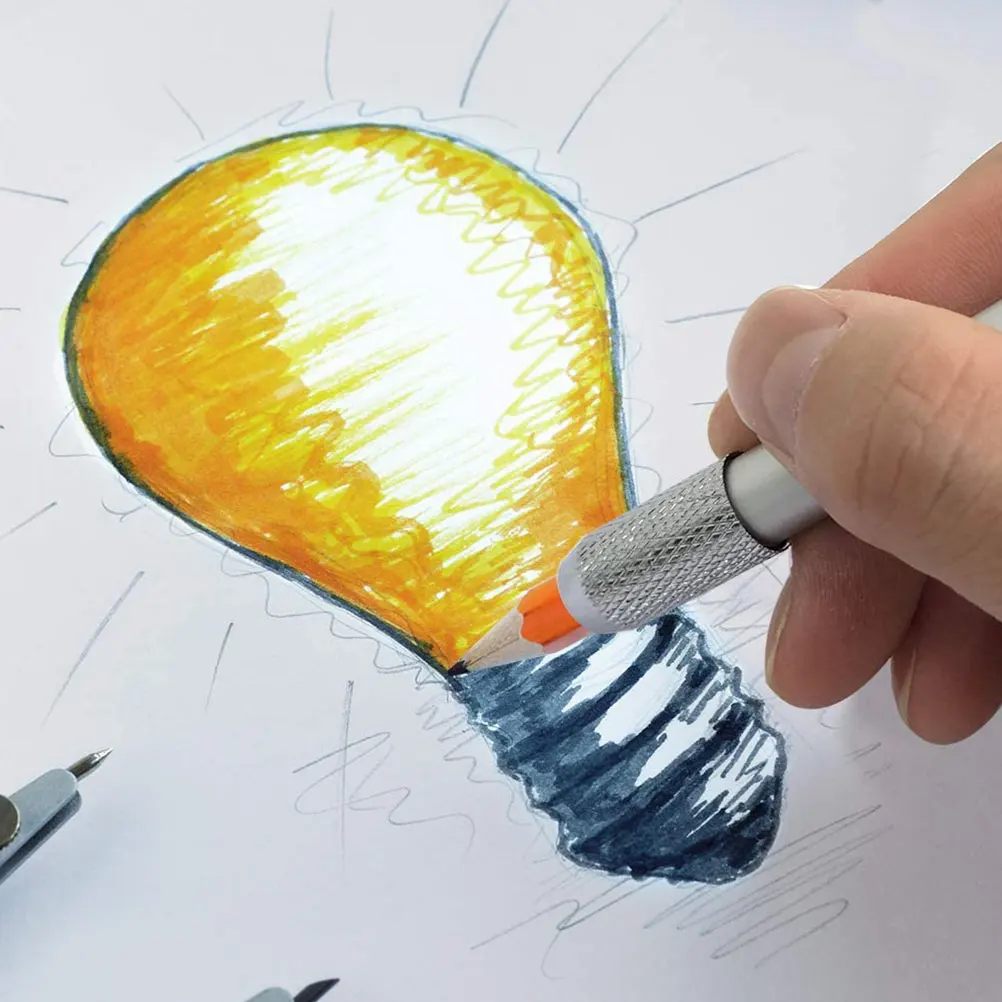 

6pcs Extenders Portable Pencil Lengthener For Students Office School Art Drawing Writing Tools Pencil Holder Adapter