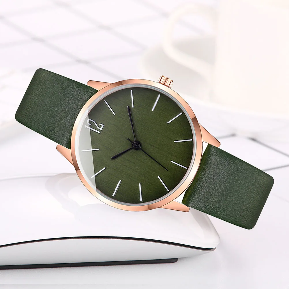 

Quartz Watch For Women Pu Strap Comfortable Casual Wristwatch Fashionable Lady Timepiece Gift For