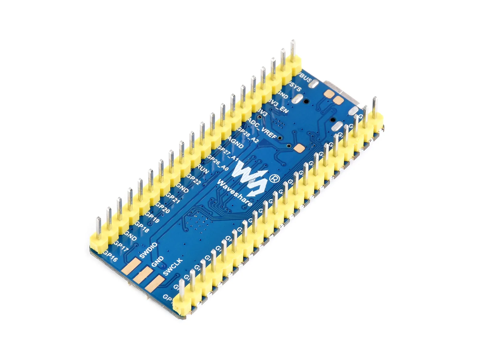 Waveshare RP2040-Plus una placa MCU tipo Pico basada en Raspberry Pi MCU RP2040 Plus ver.