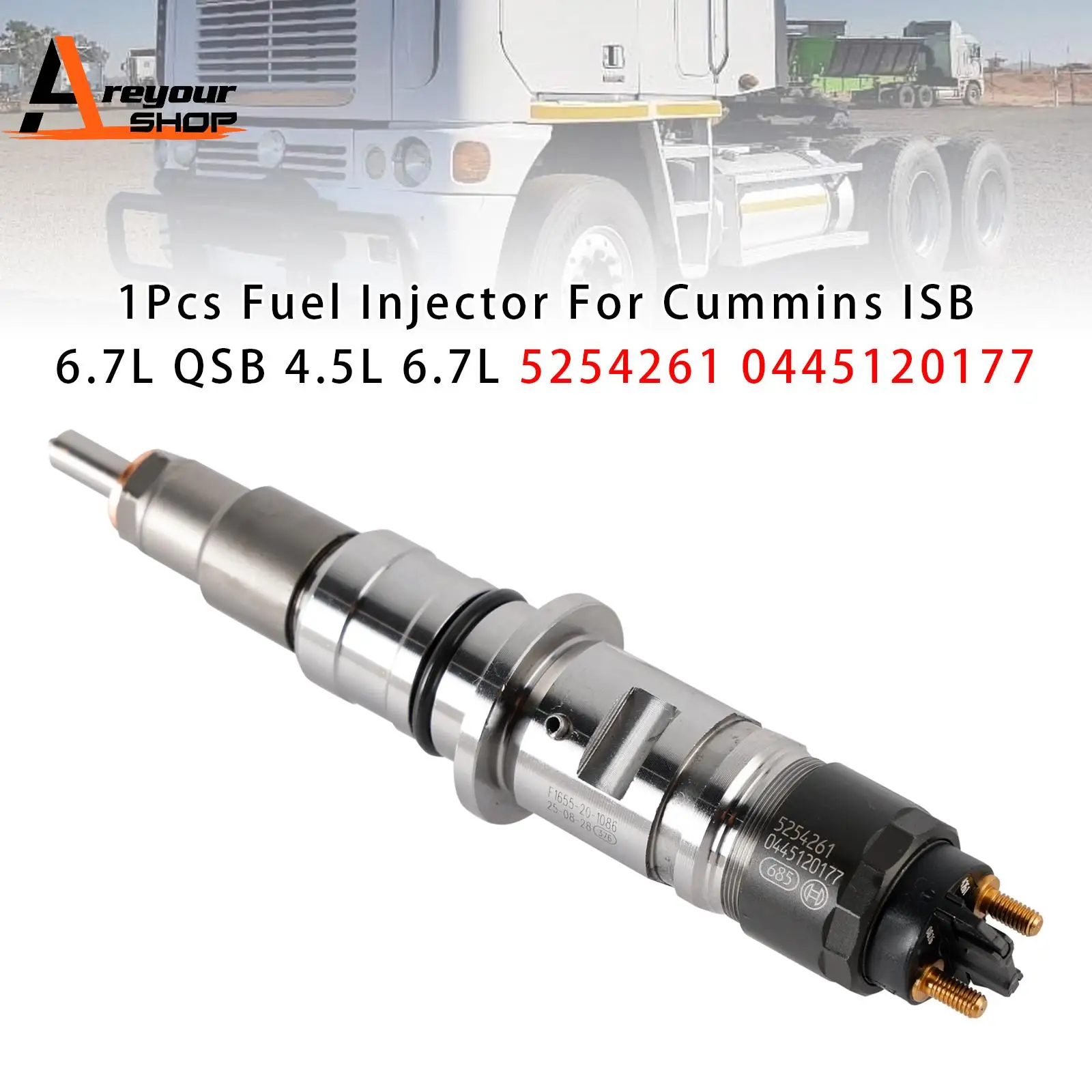 

Areyourshop 1 шт./6 шт. топливная форсунка для Cummins ISB 6,7 л QSB 4,5 л 6,7 л 5254261 0445120177