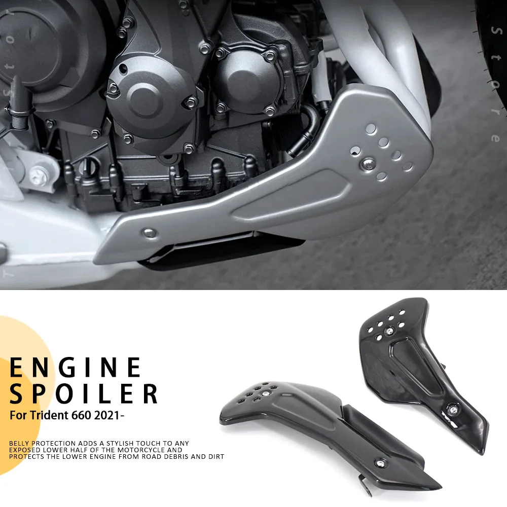 

Motorcycle Lower Engine Chassis Guard Skid Plate Spoiler Accessories For Trident 660 Trident660 2021-2024 2023 2022