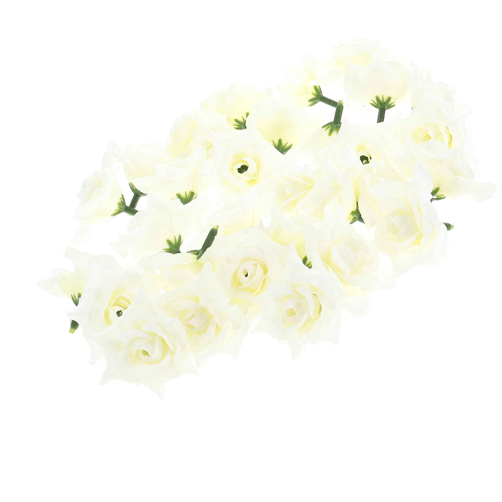 

100pcs Simulation Rose Heads Garland Making Decorative Artificial Flower Bouquet Silk Adornment Home Wedding Scene Layout