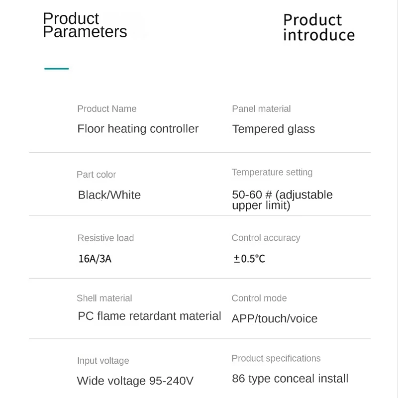 Tuya Wifi Smart Remote For Google Home Thermostat Electric Floor Heating Water/Gas Boiler Temperature