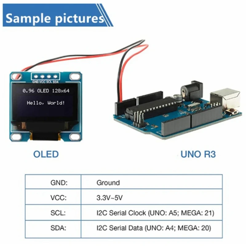 Módulo de placa de pantalla LCD OLED, controlador I2C, IIC, SSD1306, 4 pines, compatible con Arduino Raspberry Pi, 10 piezas, 0,96 pulgadas, 12864, 128X64