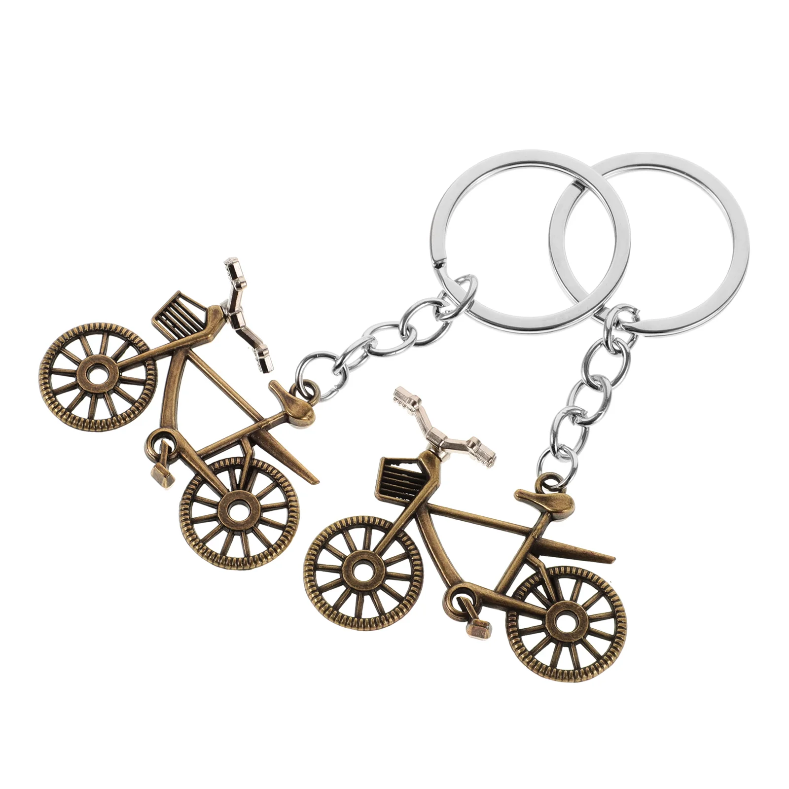 

2 Pcs X Mini Bike Key Chain Bicycle Pendant Zinc Alloy Clip on Charms for Bracelets