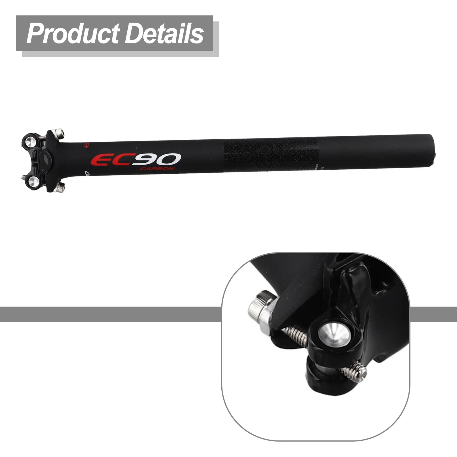 Carbon Fiber Seatpost Sturdy Carbon Fiber Joint Seatpost Imported T 800 Carbon Fiber 27 2/30 8/31 6mm Easy Installation