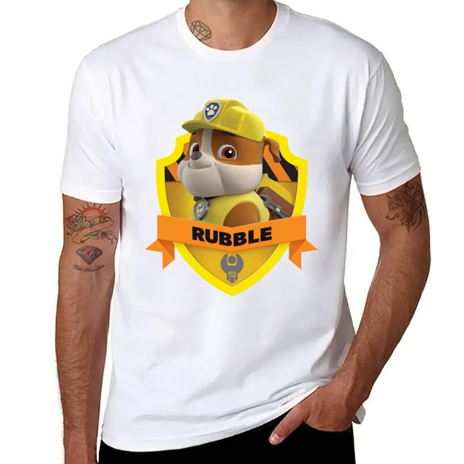 New Rubble T-Shirt summer top tees Aesthetic clothing heavyweight t shirts mens vintage t shirts