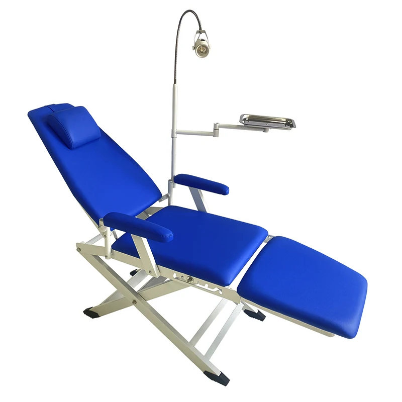 LK-A37C Pro كرسي De-ntal المحمول كرسي De-ntal في الهواء الطلق مع صينية المصباح كرسي المريض المحمول De-ntal