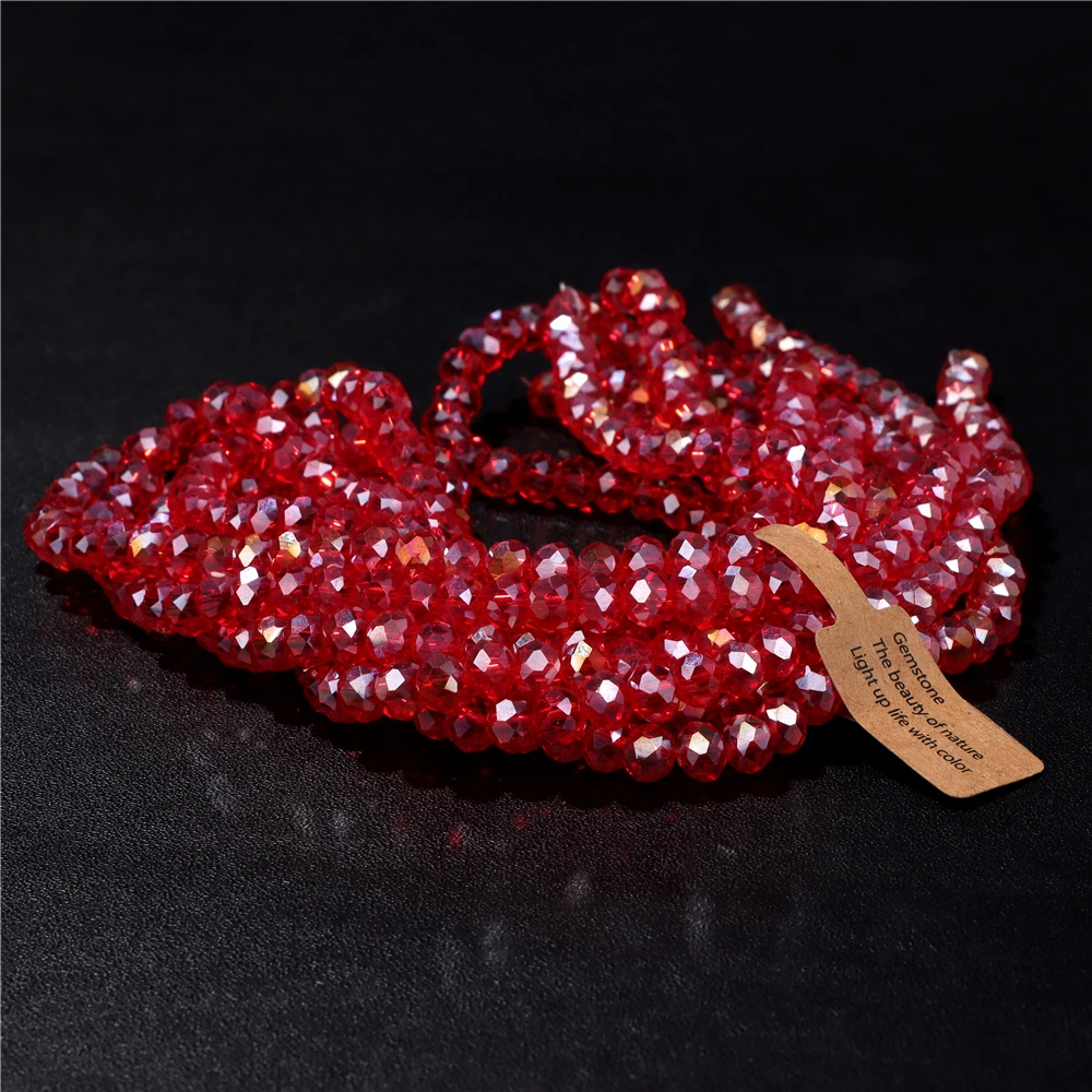 Großhandel 5 Strang/Los facettierte österreich ische Kristall perle Rondelle lose Abstand halter ab Farbe Glasperlen für Schmuck herstellung Zubehör – Detail 8