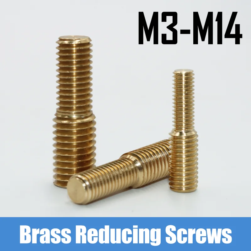 

Brass Conversion Screw M4 M5 M6 M8 M10 M12 Reducing Screw Thread Double-end Headless Converter Copper Bolt for Camera Adapter