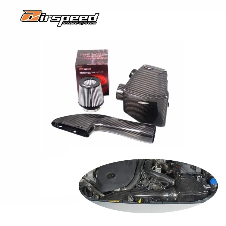 

Dry Carbon Fiber Intake Pipe Air Induction System Auto Engine Parts for Benz A180 M282 1.3T Intake System