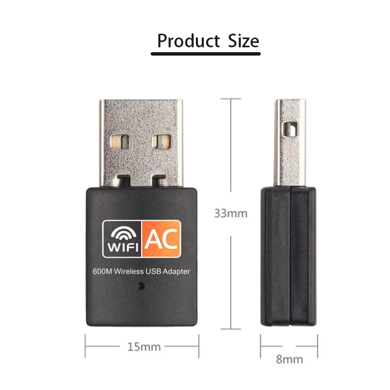 600 MBit/s drahtlose Netzwerk karte LAN-Karte WLAN-Signal Empfang drahtloser USB-Adapter drahtloser WLAN-Empfangs sender Dualband