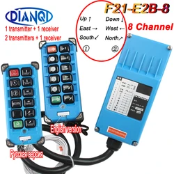 Interruttori per telecomando industriale 8 canali tasti pulsante di direzione paranco gru radiocomandata F21-E2B-8 12 v24v 220V 380V 110v