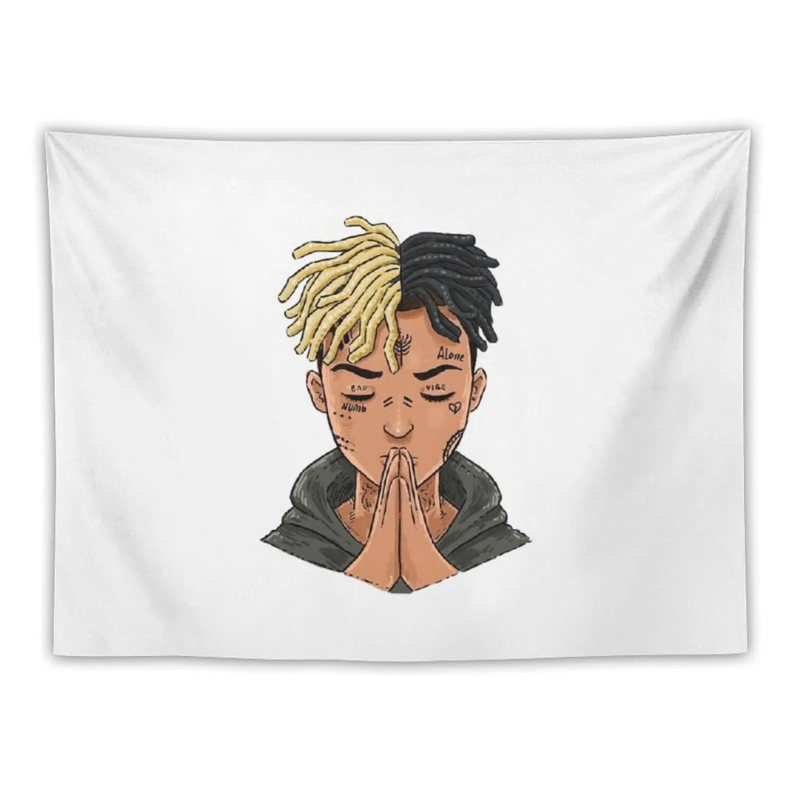 XXXTentation draw cartoon RIP legend Rap Tapestry Home And Comfort Decor On The Wall Tapestry