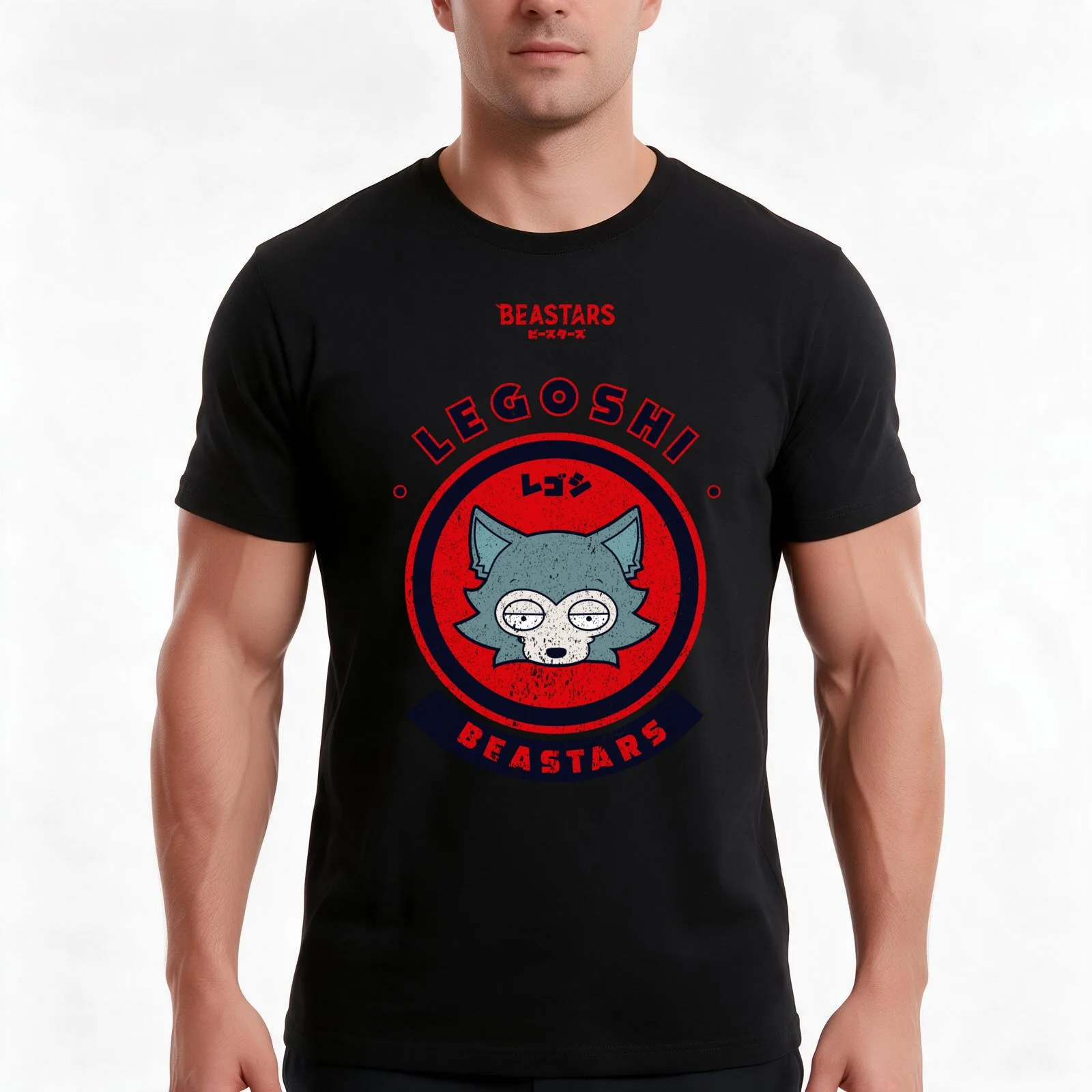 BEASTARS: LEGOSHI CHIBI (GRUNGE STYLE) T-Shirt Summer Casual Cotton Tee Oversized Streetwear Tops Vintage Graphic Print
