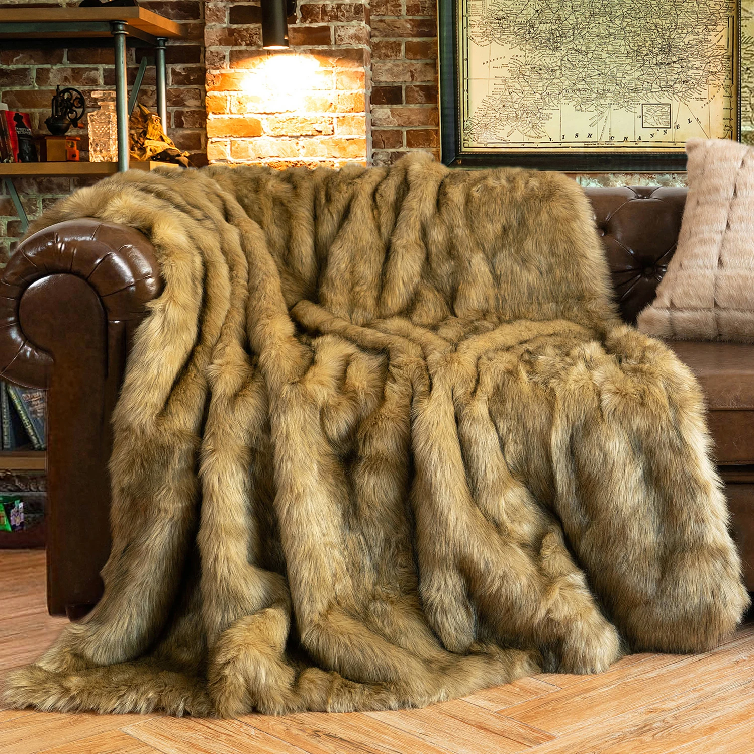 

Battilo Faux Fur Throw Blanket Luxury Decorative Sofa Blankets Thick Warm Fur Blanket Soft Fluffy Plaid Throws For Bed King Size