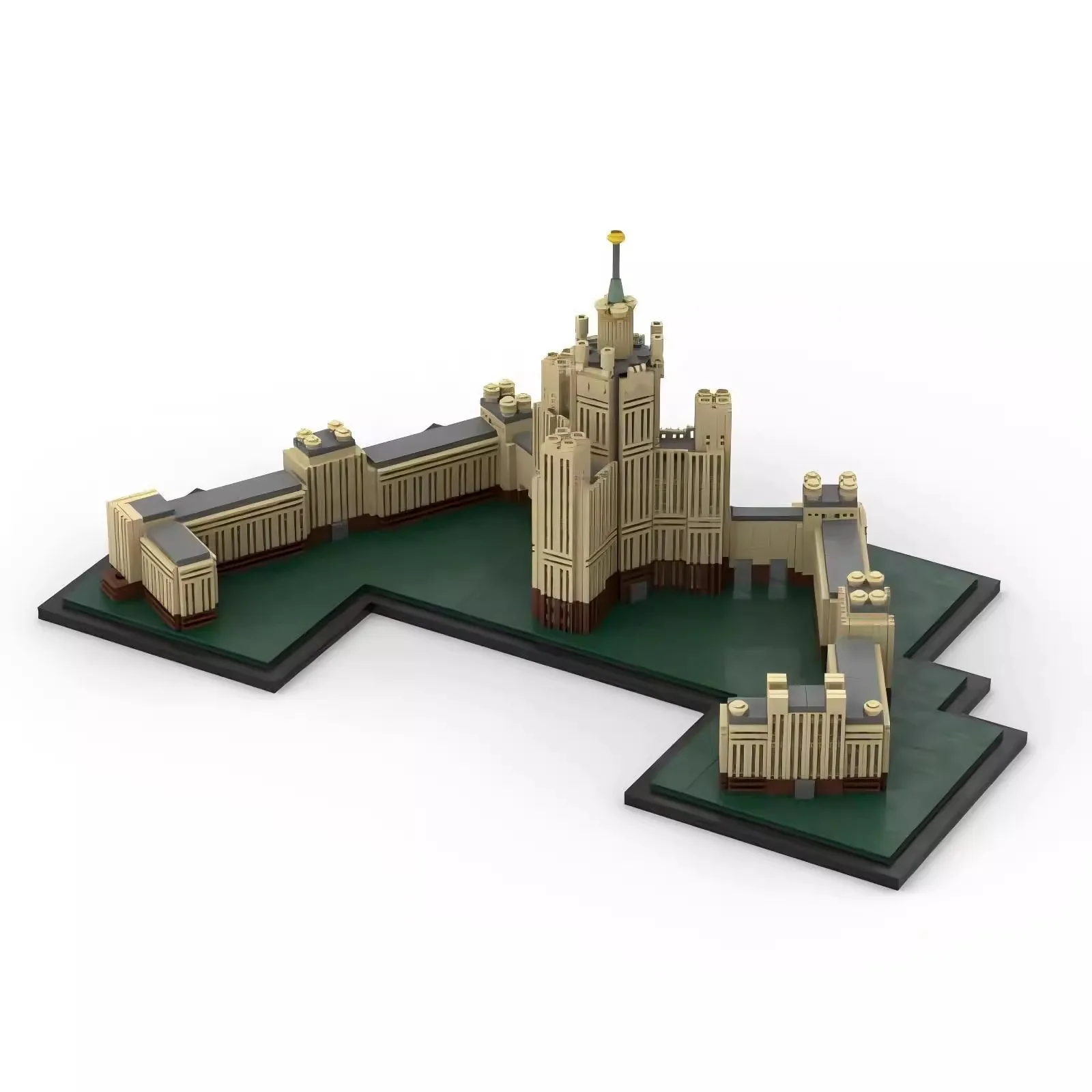 BrickexhausMOC House Druonosov décennie s de construction, Université d'État de Moscou, City Skyline Architecture, Street View Sets, Jouets pour adultes, Cadeau