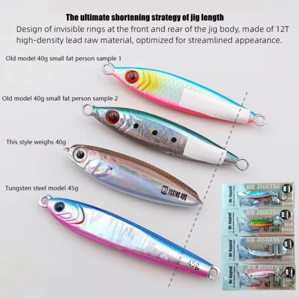 30g/40g/60g Short Chubby Iron Plate Bait Iron Plate UV Coating Mackerel Lure 3D Design Spinner Spoon 3D Spinner Spoon