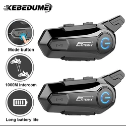 1/2 Stuks Bluetooth Intercom Motorhelm Bluetooth Headset Voor 2 Rider Intercomunicador Moto Interphone Headset Draadloze